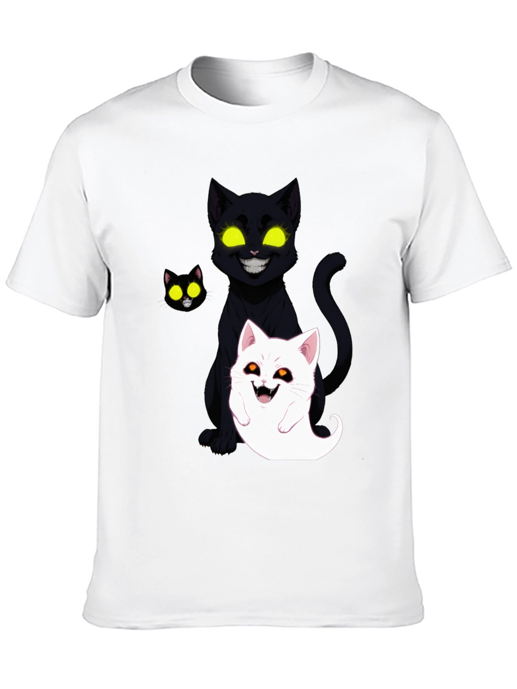 Halloween Cat Ghost Graphic T-Shirt