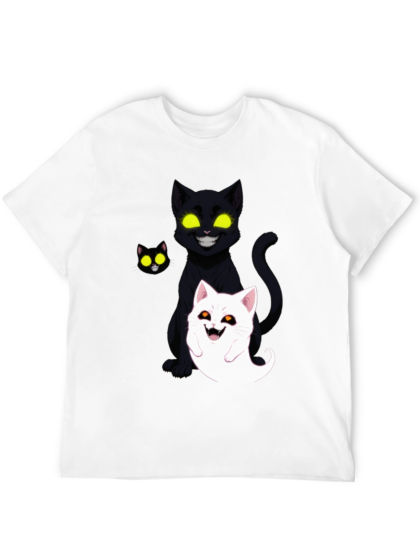 Halloween Cat Ghost Graphic T-Shirt