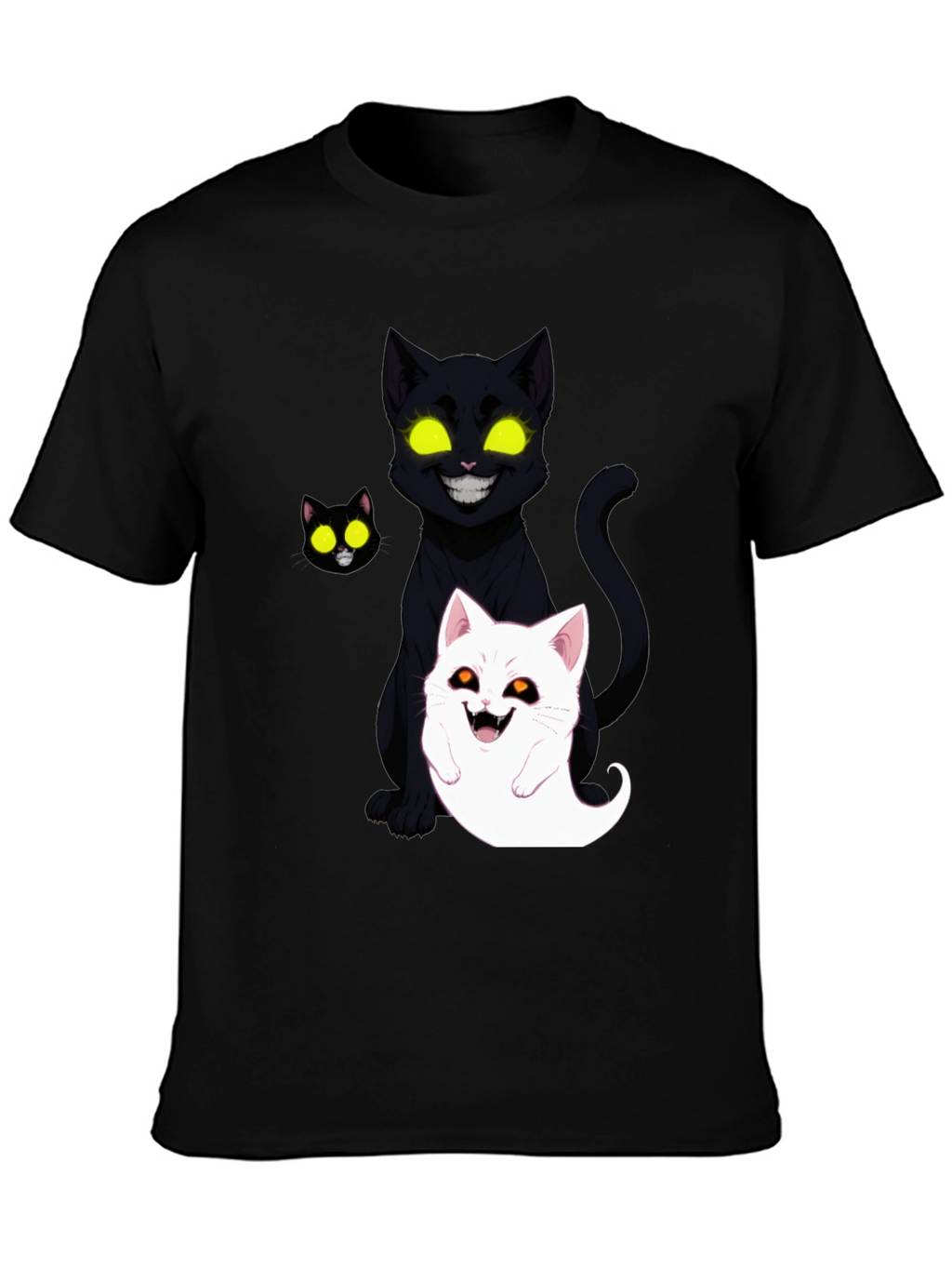 Halloween Cat Ghost Graphic T-Shirt