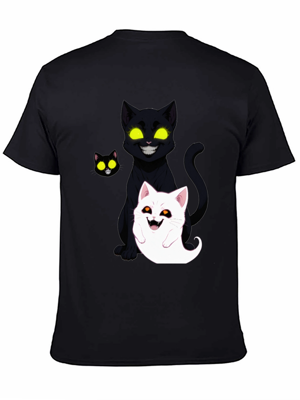 Halloween Cat Ghost Graphic T-Shirt