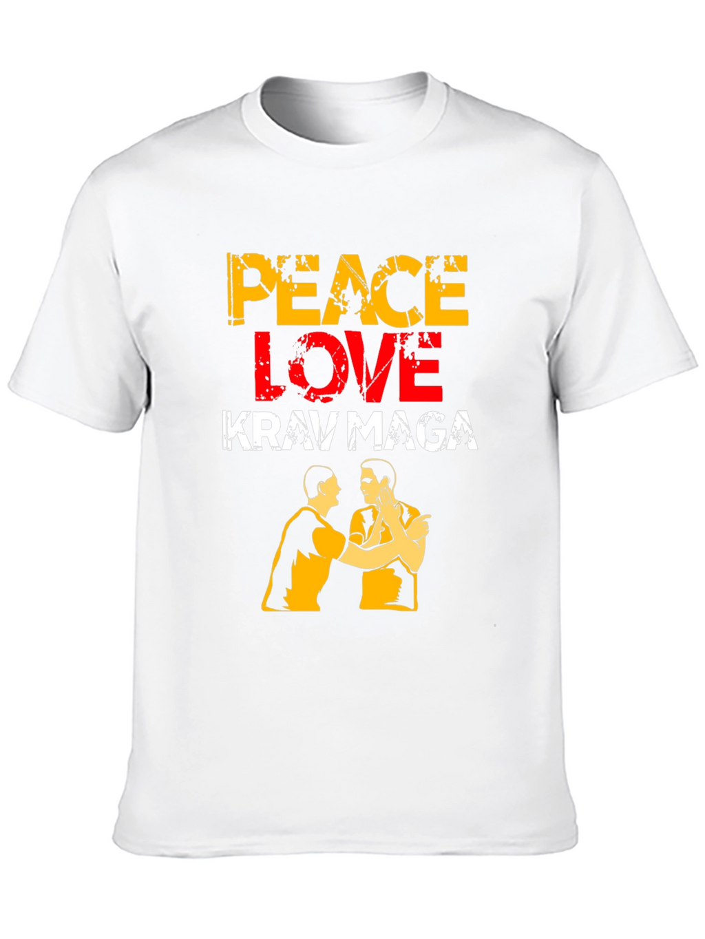 Peace Love Krav Maga T-Shirt Black Martial Arts Tee