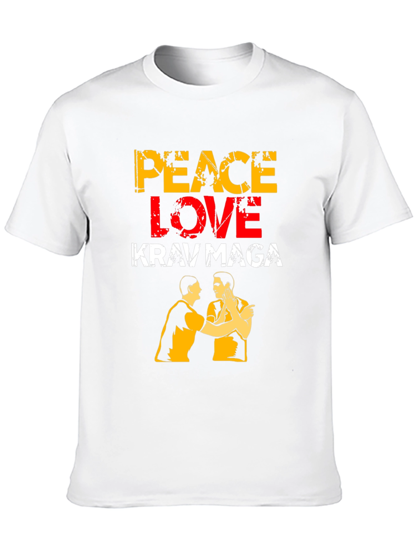 Peace Love Krav Maga T-Shirt Black Martial Arts Tee