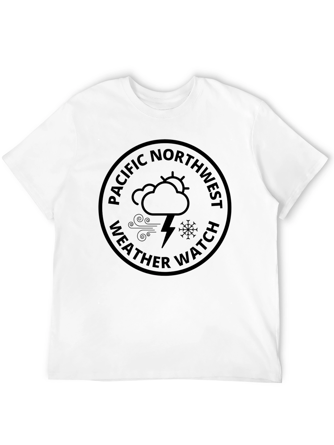 Pacific Northwest Weather Watch Black T-Shirt