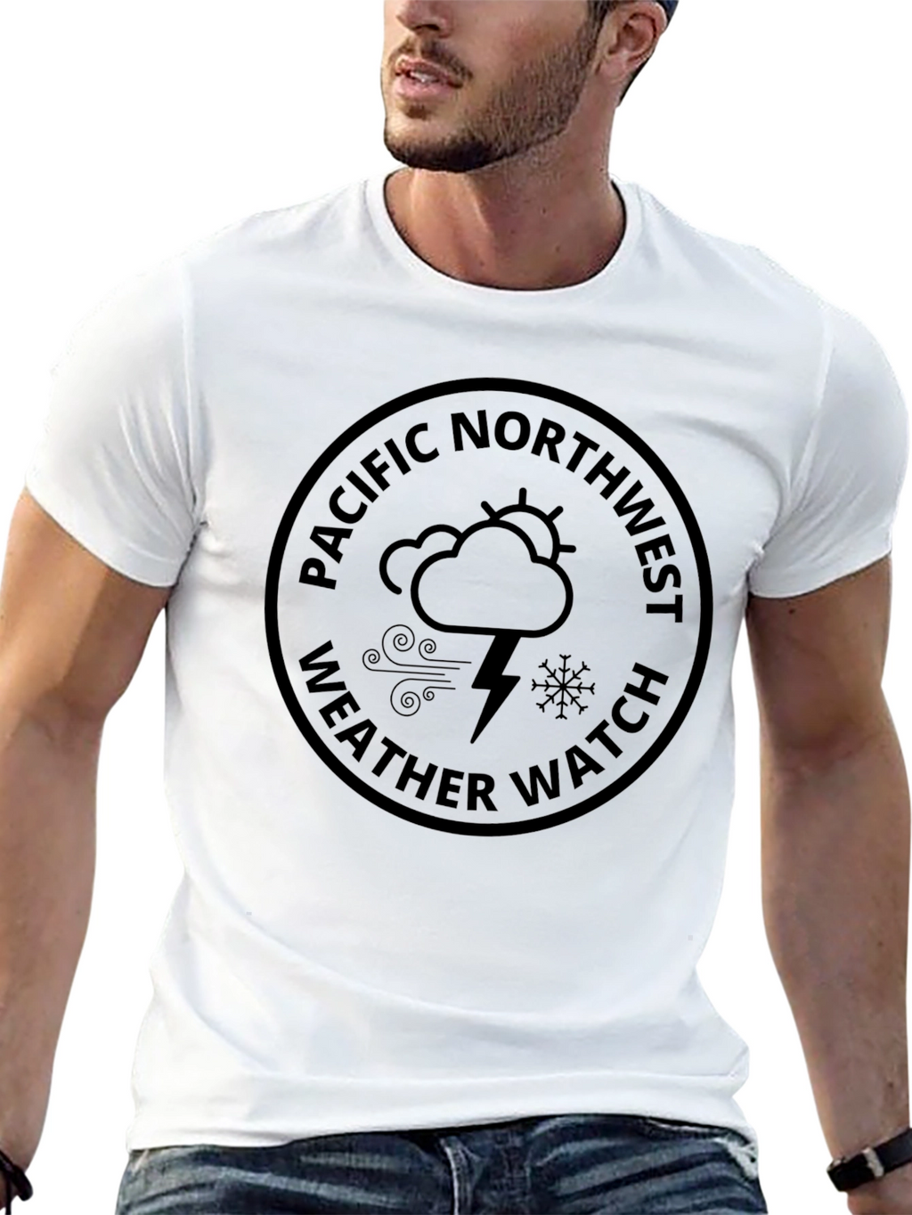 Pacific Northwest Weather Watch Black T-Shirt