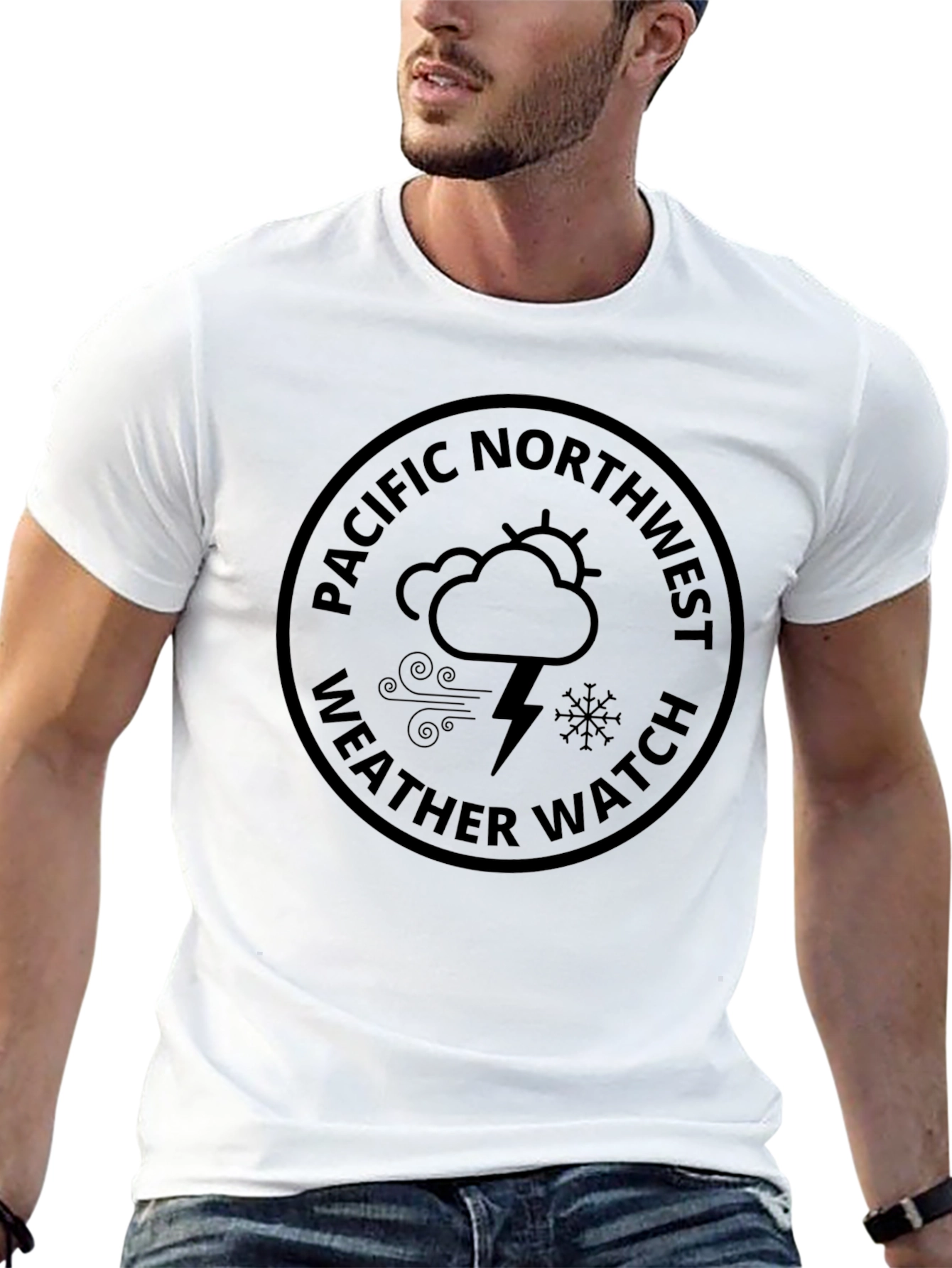Pacific Northwest Weather Watch Black T-Shirt
