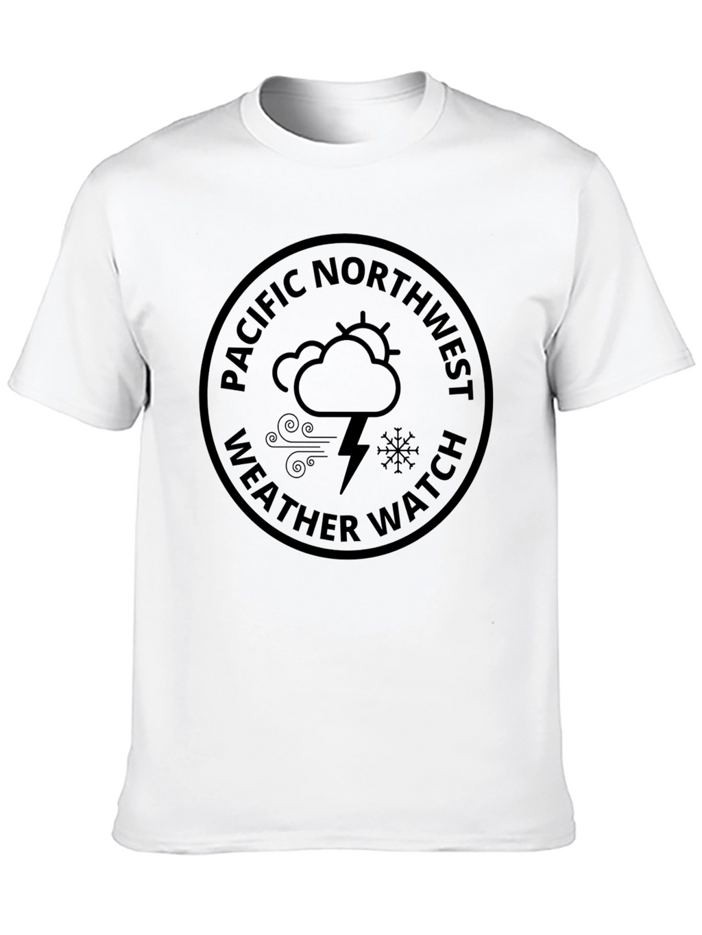 Pacific Northwest Weather Watch Black T-Shirt