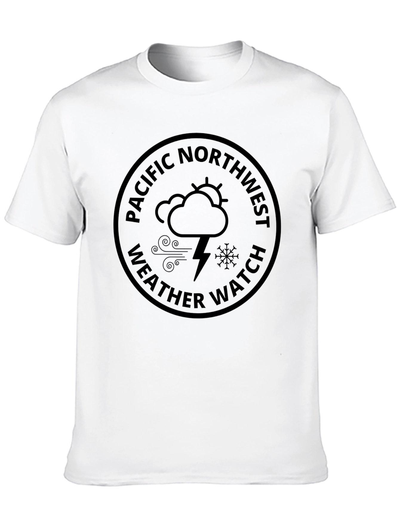 Pacific Northwest Weather Watch Black T-Shirt