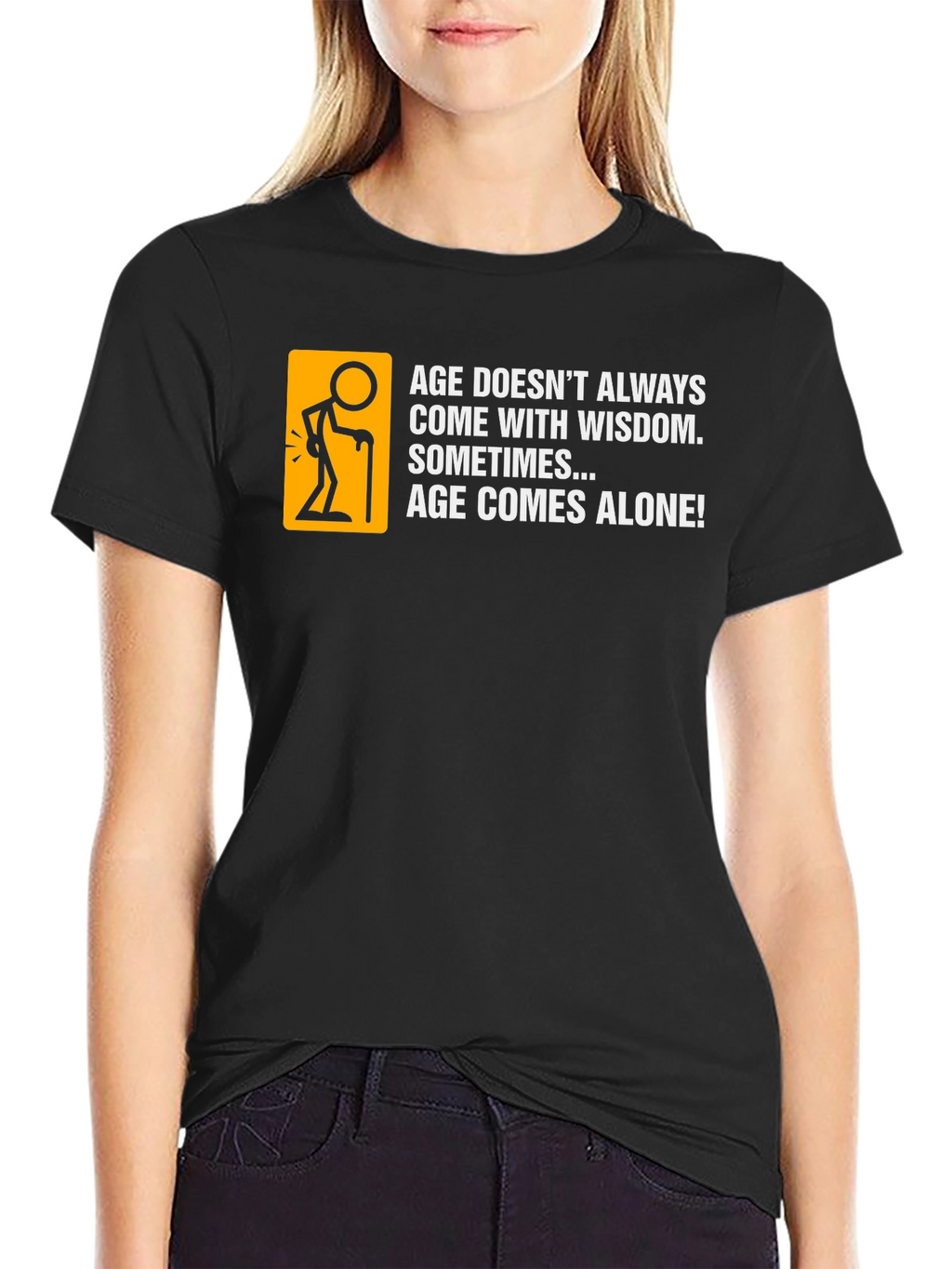Age Comes Alone Black T-Shirt