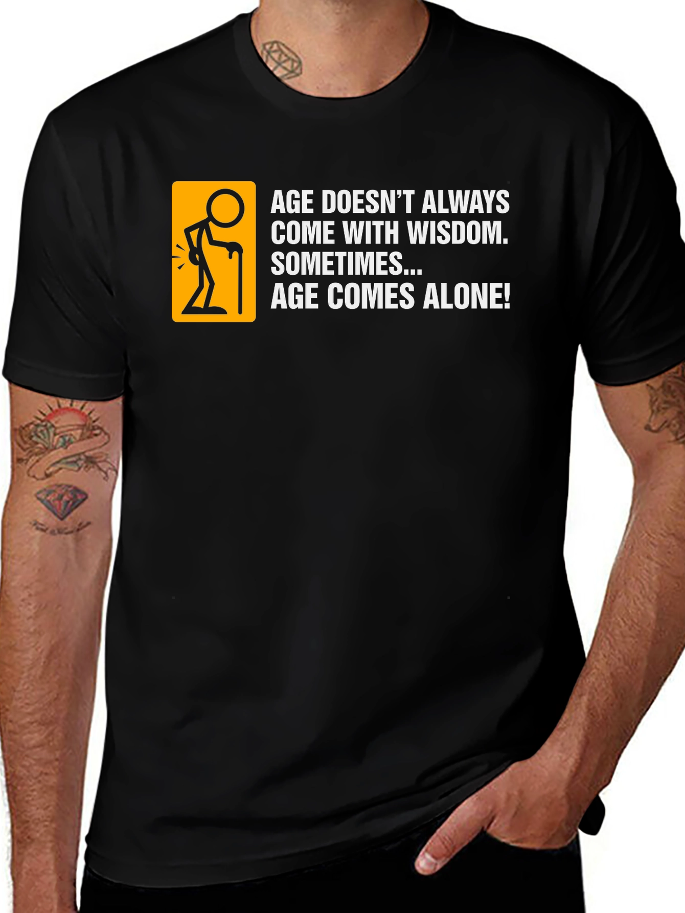 Age Comes Alone Black T-Shirt