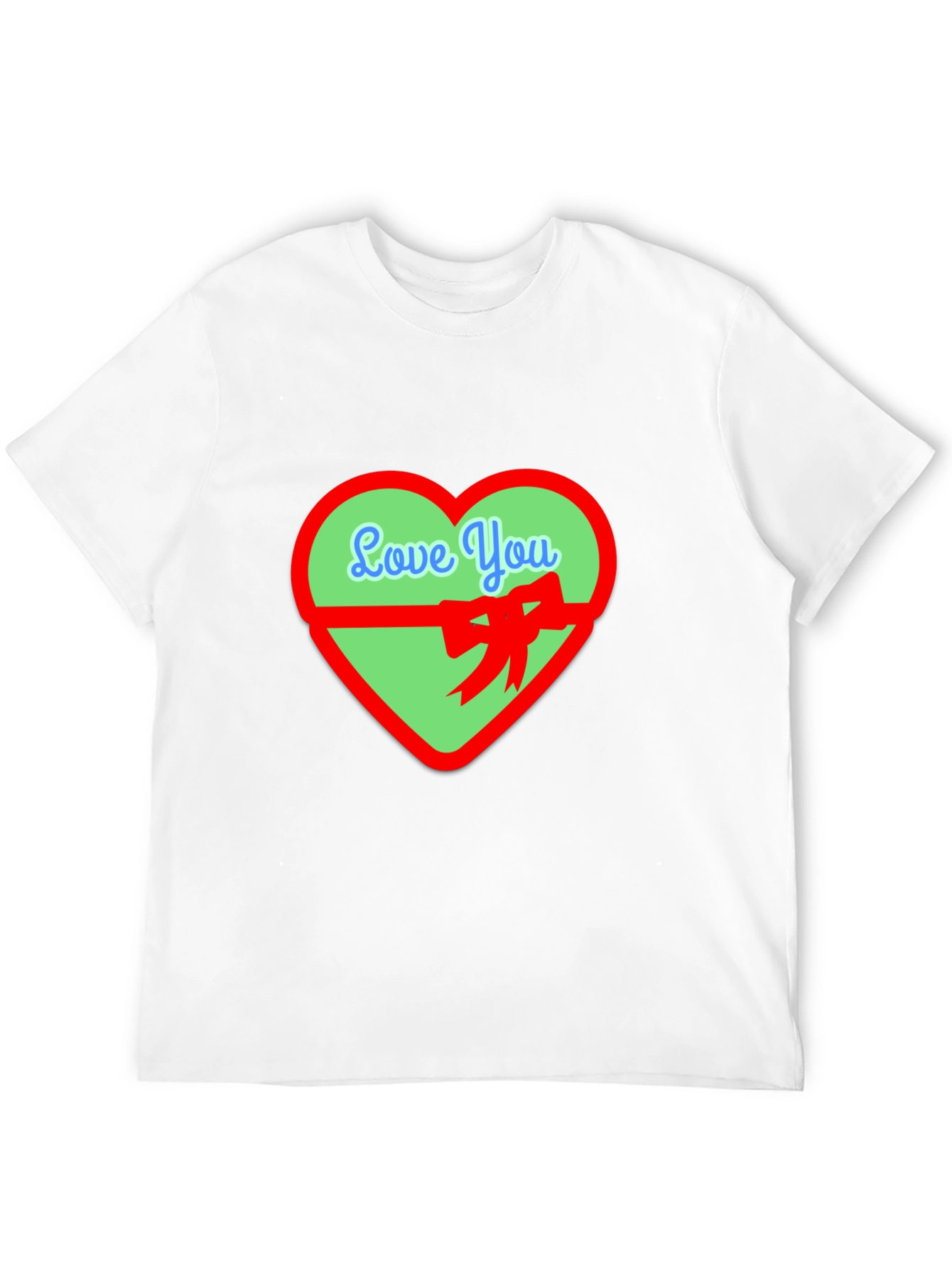 Love You Heart Graphic Tee - Black Casual Shirt