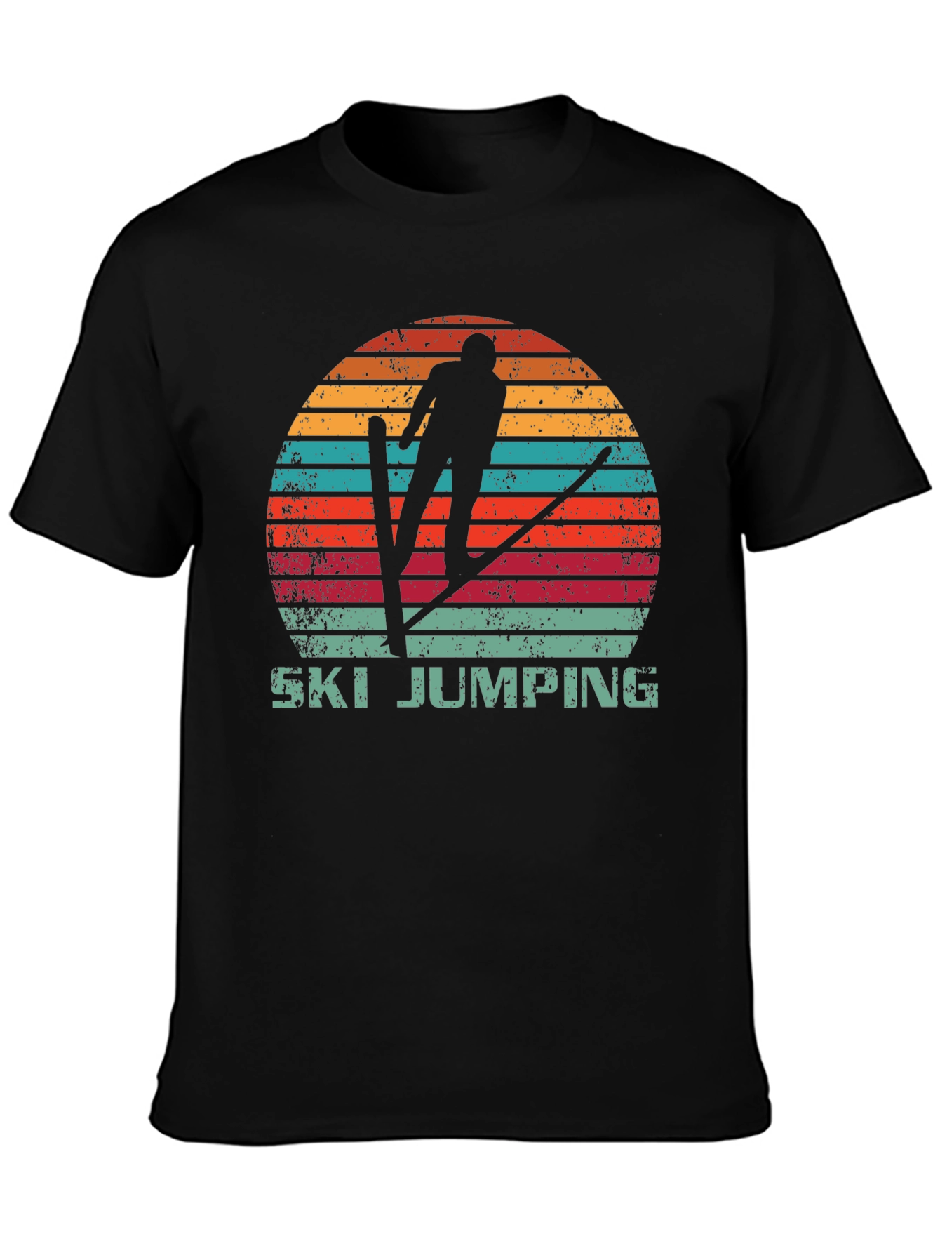 Retro Ski Jumping T-Shirt - Vintage Style