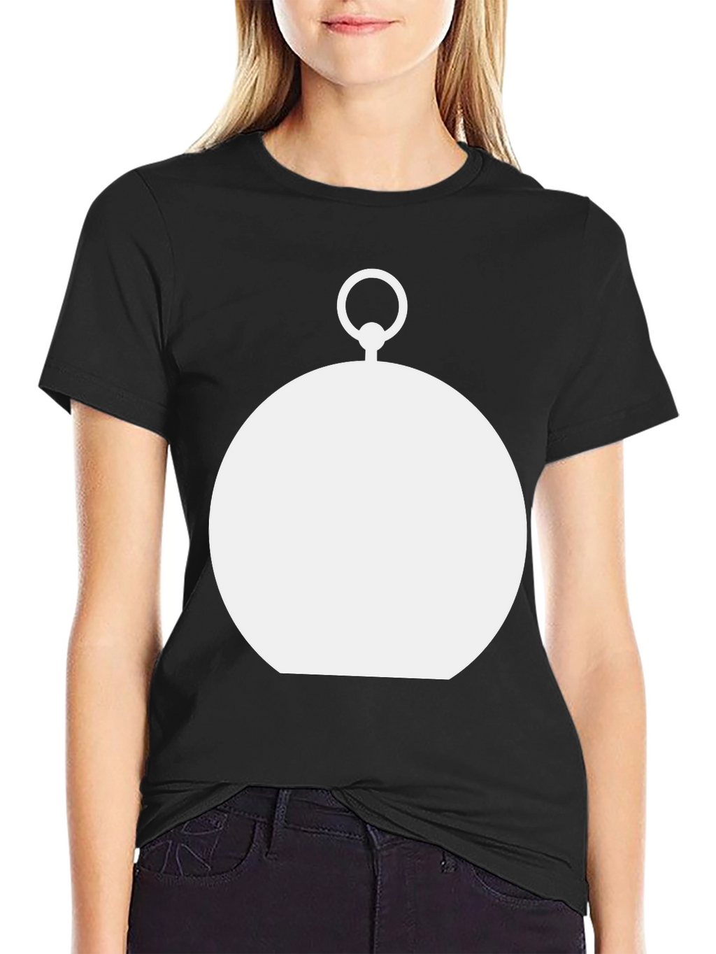 Modern Pocket Watch Graphic Tee - Black