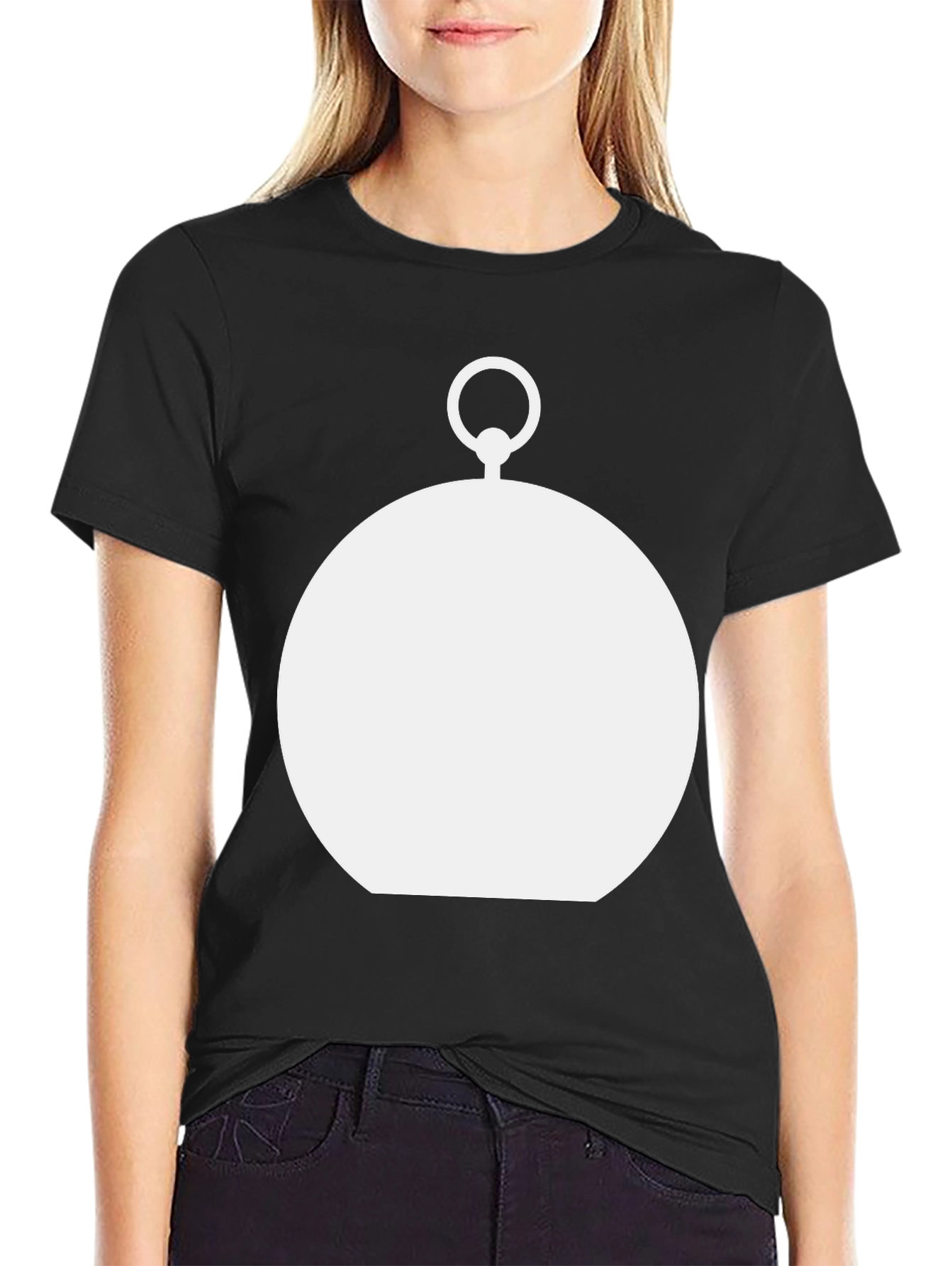 Modern Pocket Watch Graphic Tee - Black