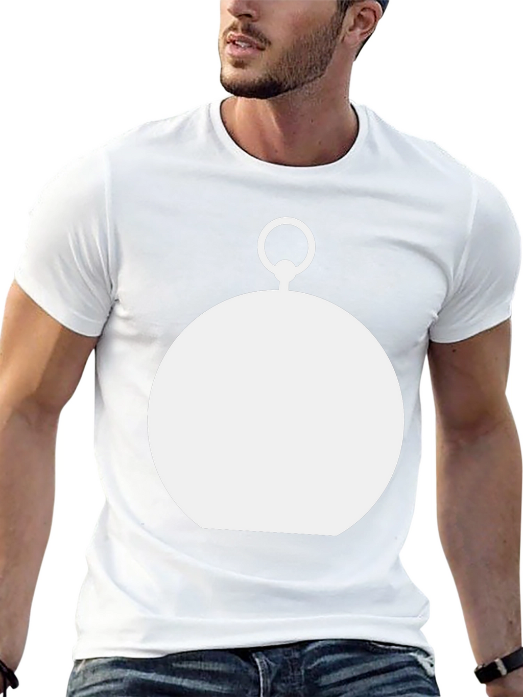 Modern Pocket Watch Graphic Tee - Black