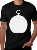 Modern Pocket Watch Graphic Tee - Black