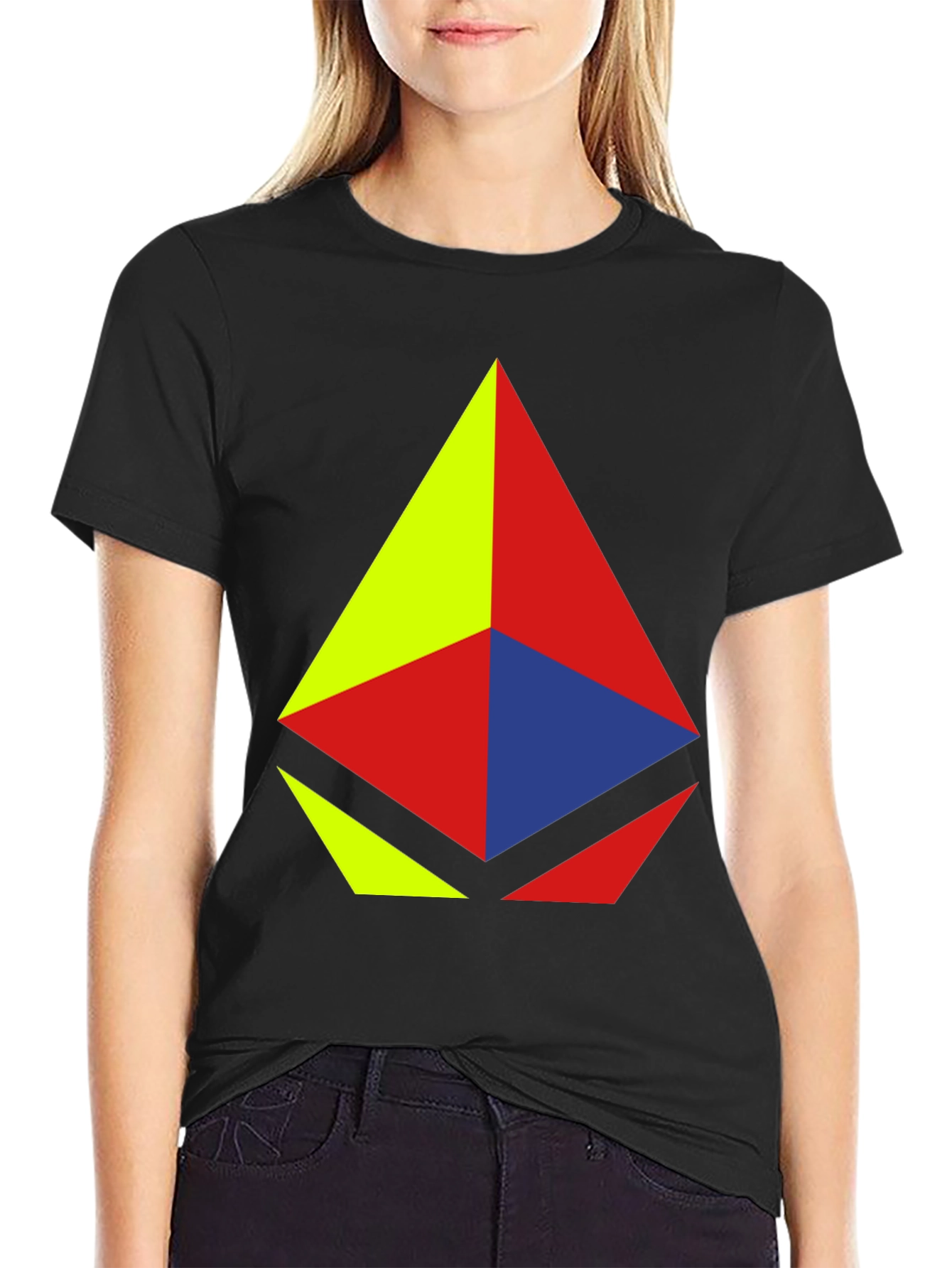 Abstract Geometric T-Shirt - Bold Colors Modern Design