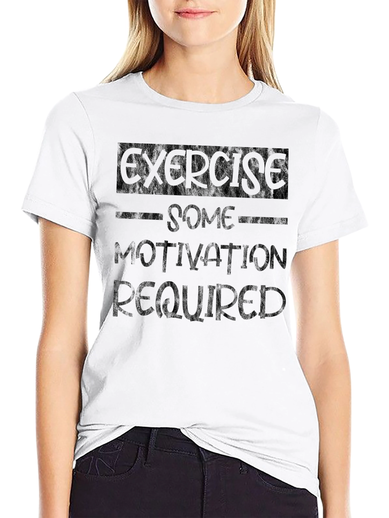 Exercise Some Motivation Required Black T-Shirt