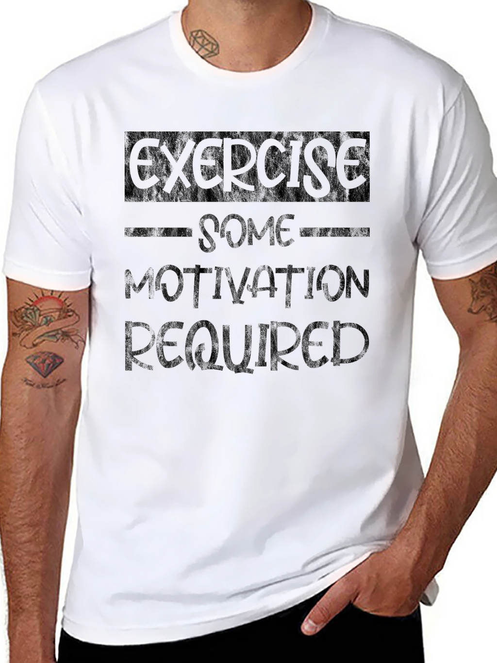 Exercise Some Motivation Required Black T-Shirt