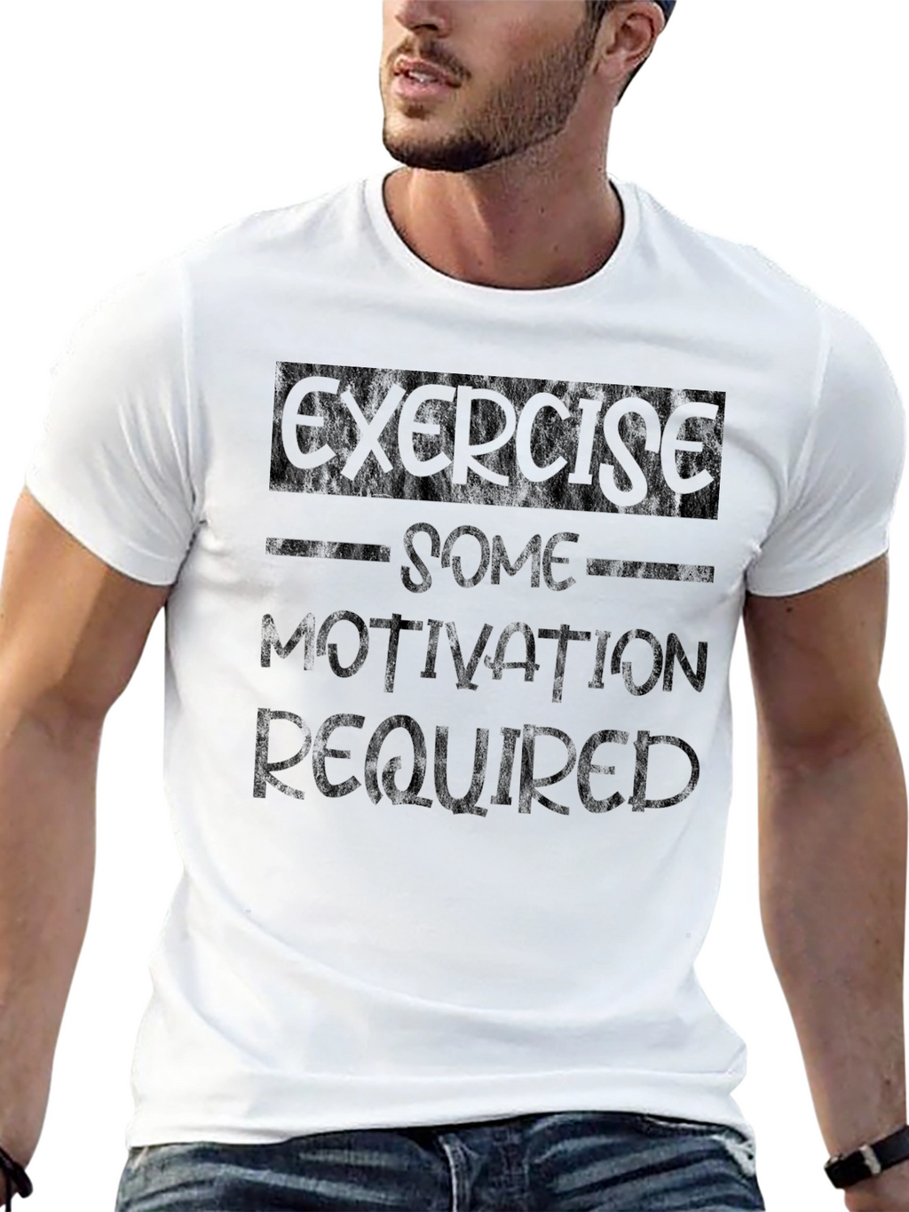 Exercise Some Motivation Required Black T-Shirt