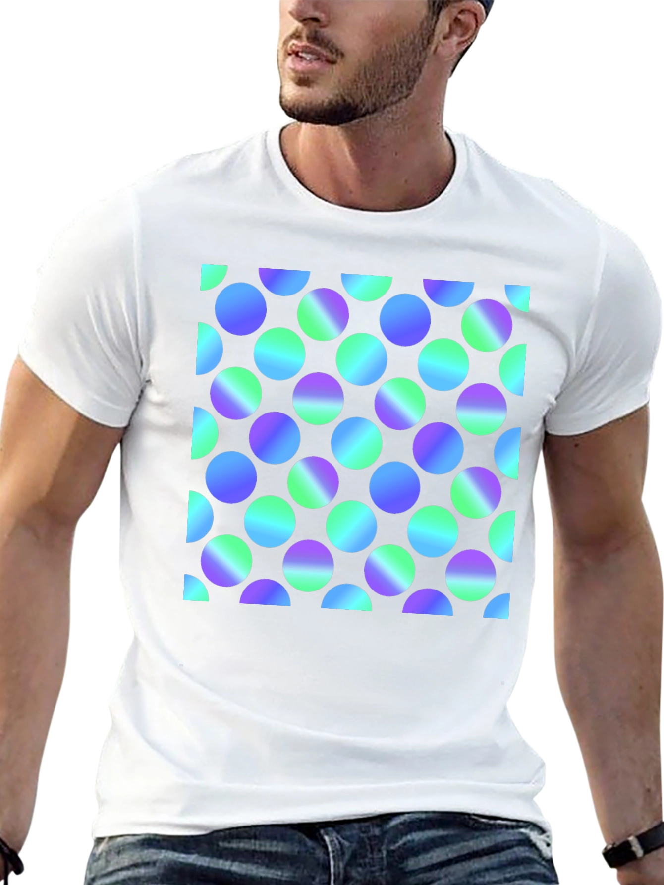 Retro Polka Dot Black T-Shirt