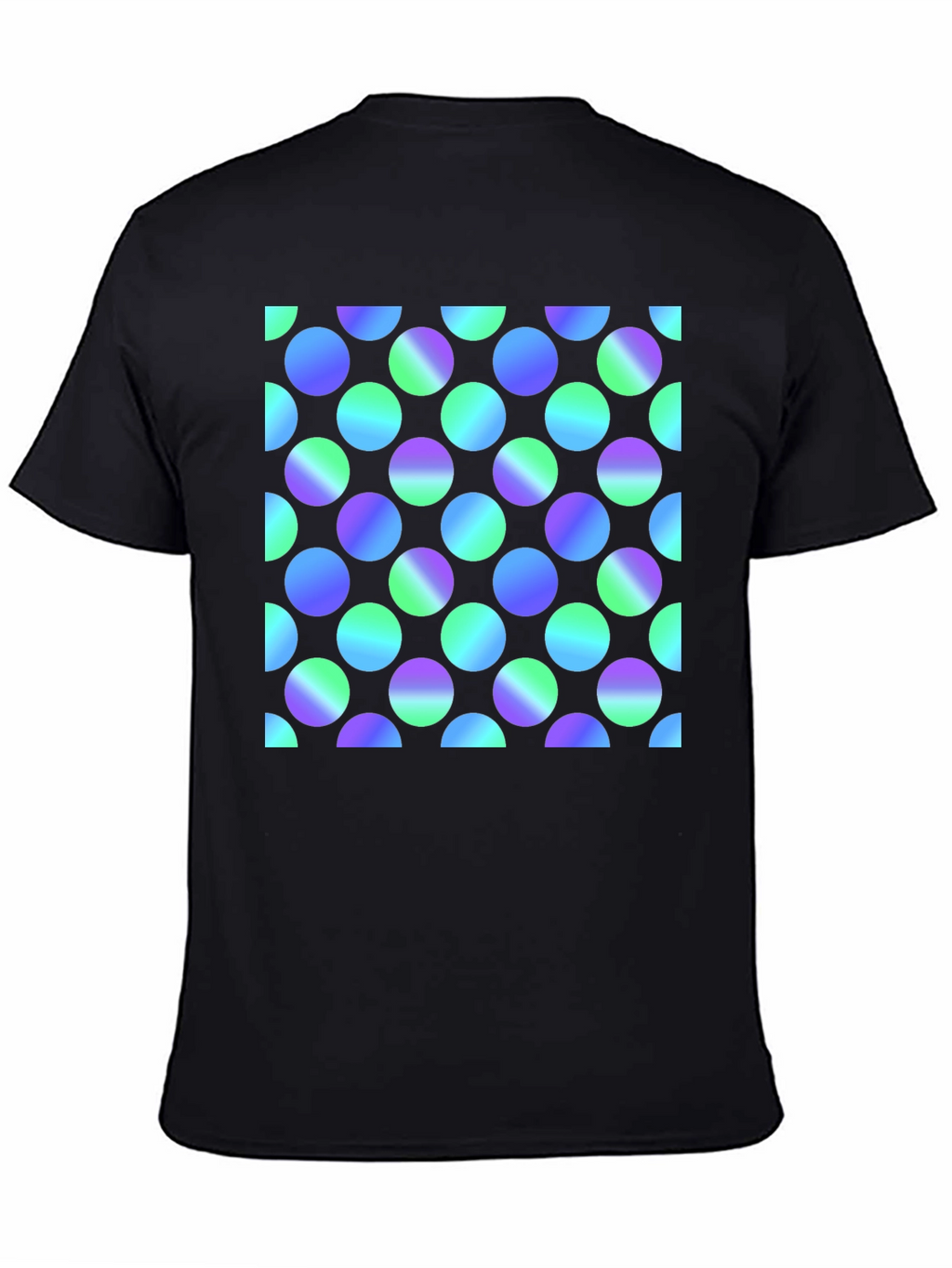 Retro Polka Dot Black T-Shirt
