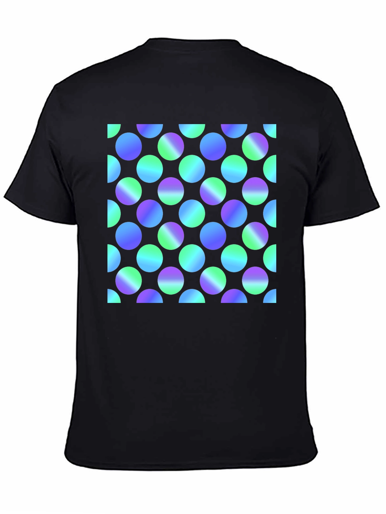 Retro Polka Dot Black T-Shirt