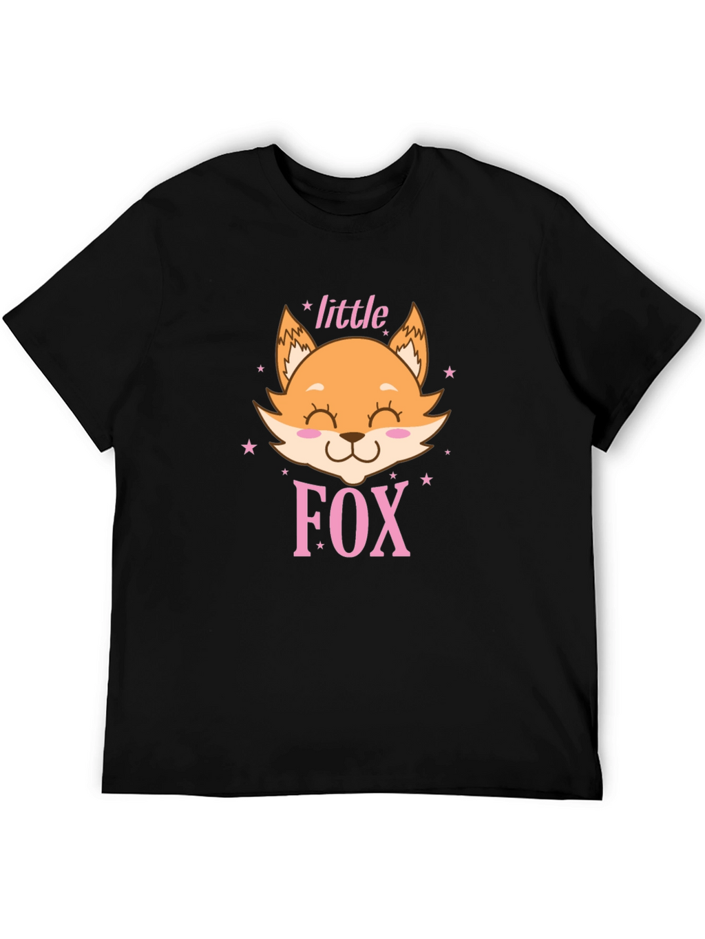 Cute Little Fox Graphic Tee - Unisex Black Shirt