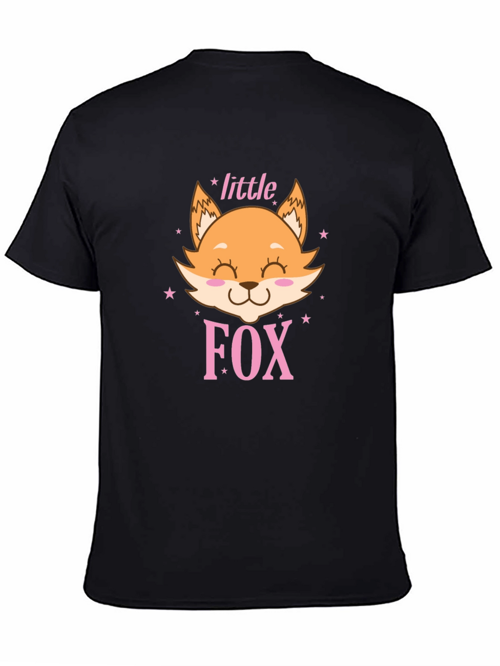 Cute Little Fox Graphic Tee - Unisex Black Shirt