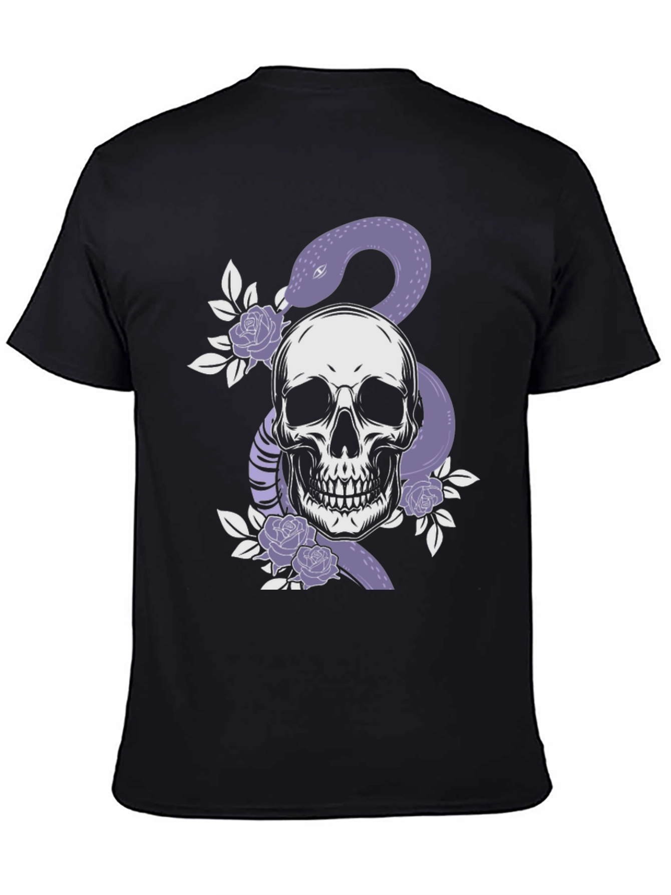 Skull & Snake Graphic Tee - Edgy Fashion
