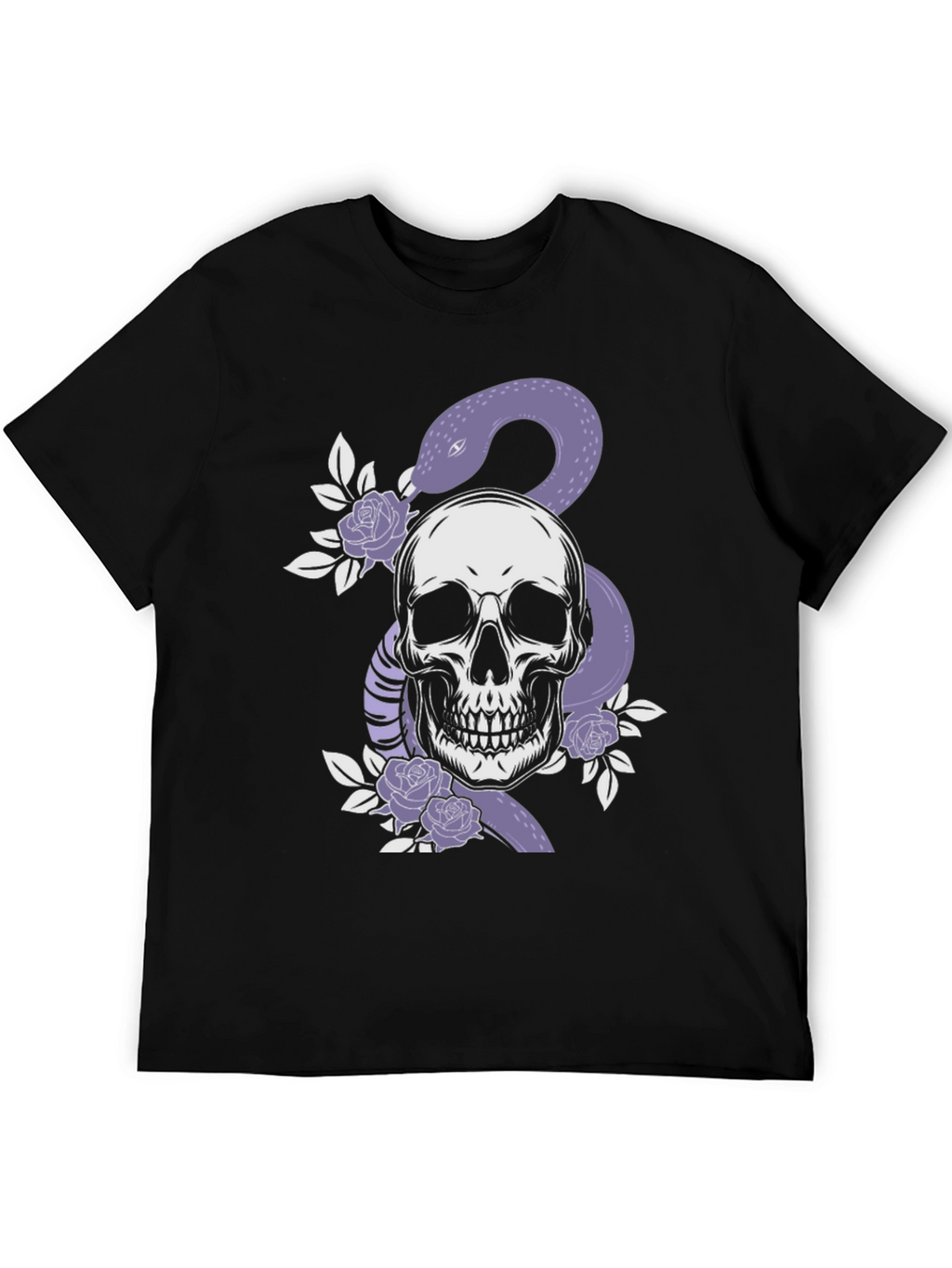 Skull & Snake Graphic Tee - Edgy Fashion