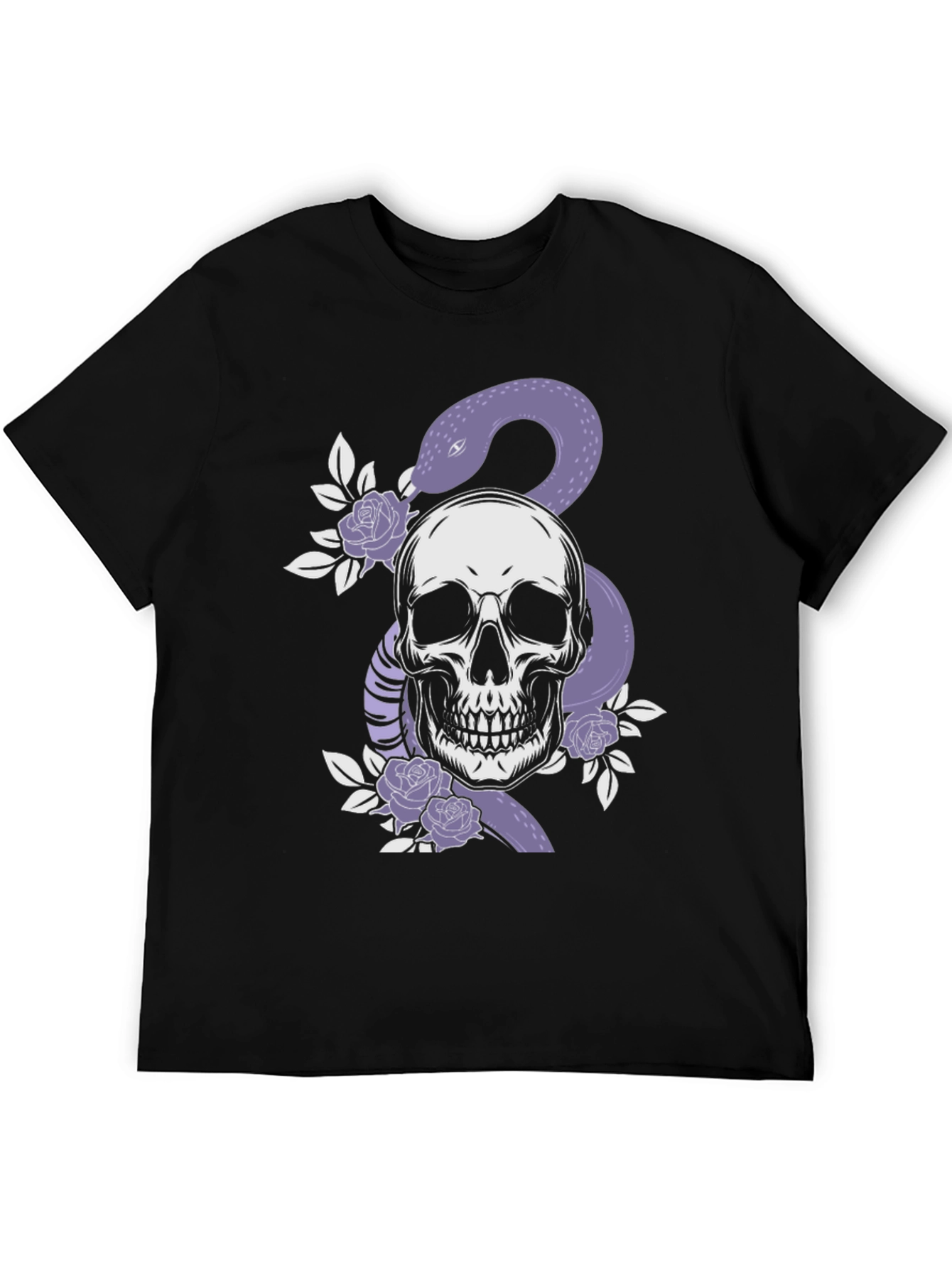 Skull & Snake Graphic Tee - Edgy Fashion