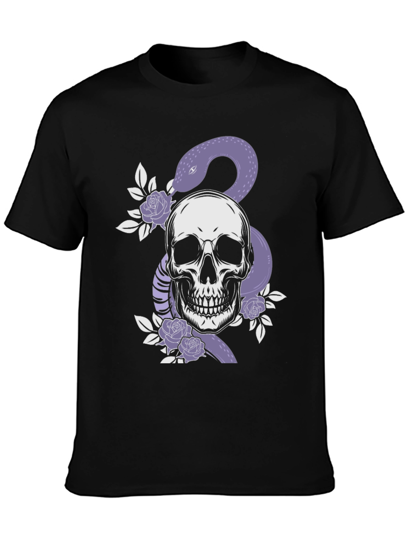 Skull & Snake Graphic Tee - Edgy Fashion