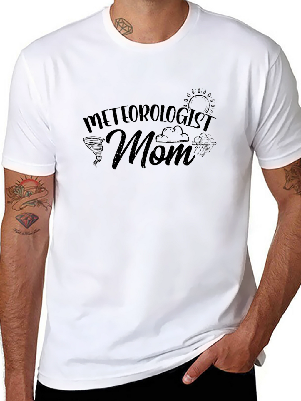 Meteorologist Mom Black T-Shirt