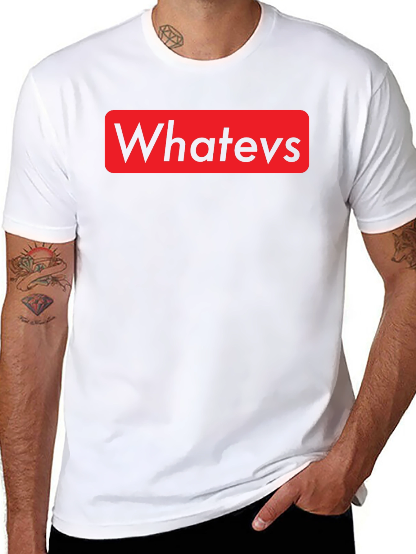 Whatevs Graphic Print T-Shirt - Casual Style