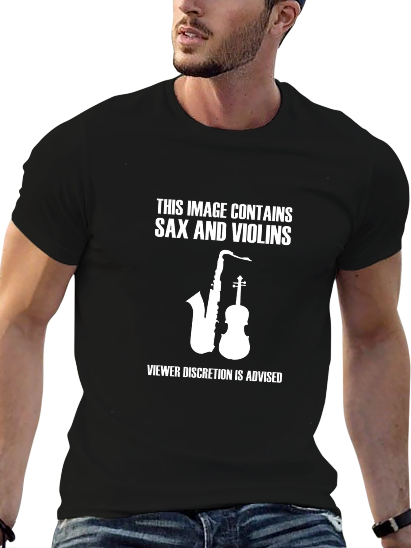 Sax and Violins Graphic T-Shirt - Viewer Discretion Advised