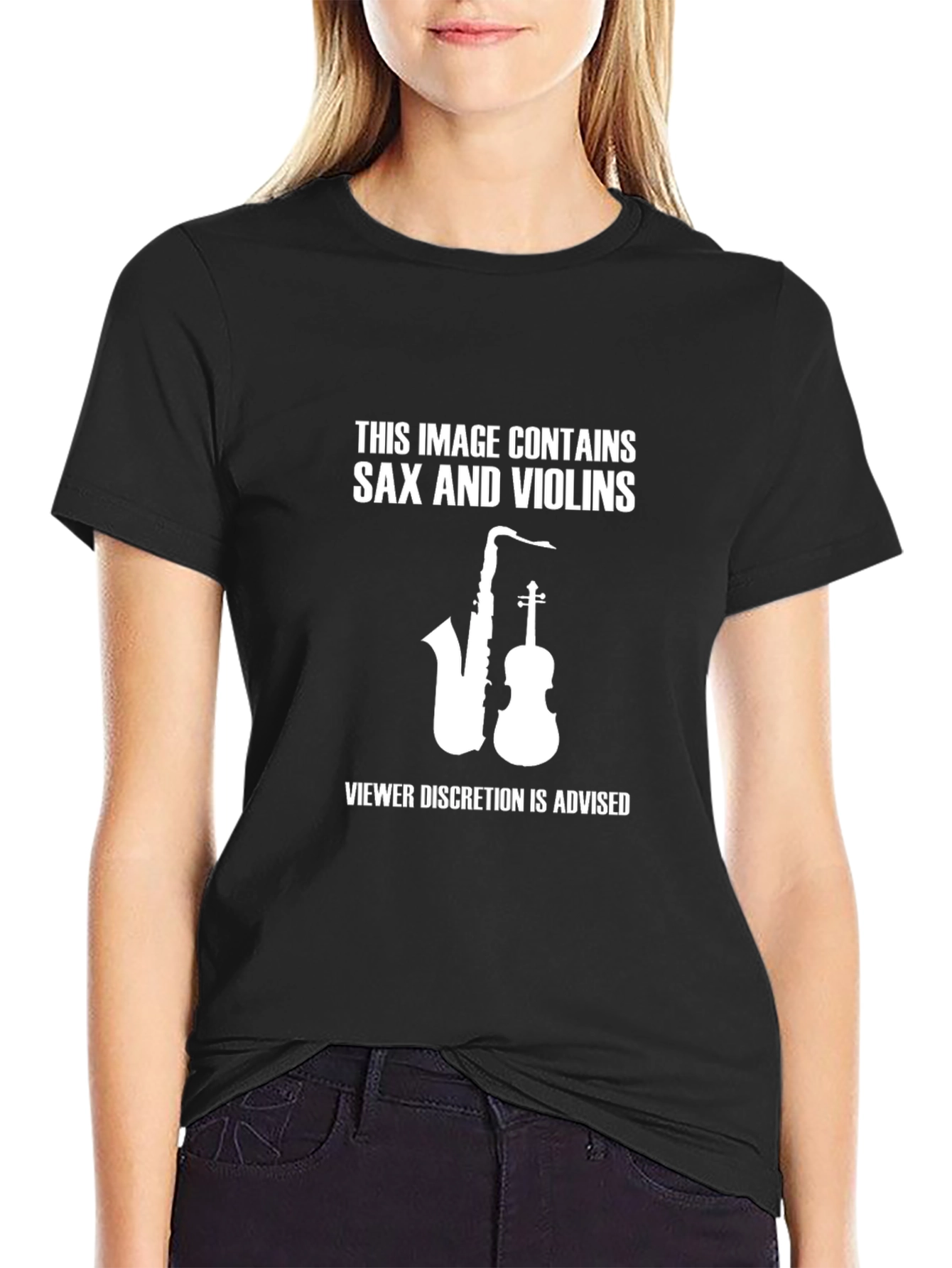 Sax and Violins Graphic T-Shirt - Viewer Discretion Advised