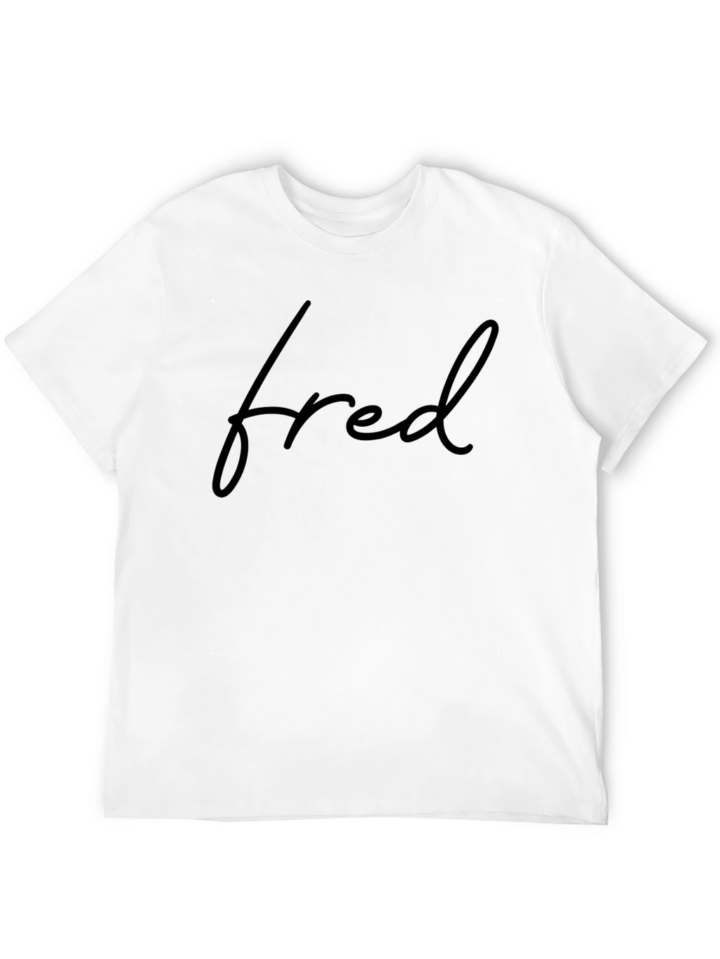 Fred Script Black T-Shirt - Modern Style