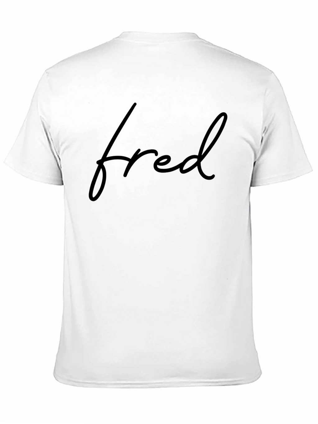 Fred Script Black T-Shirt - Modern Style
