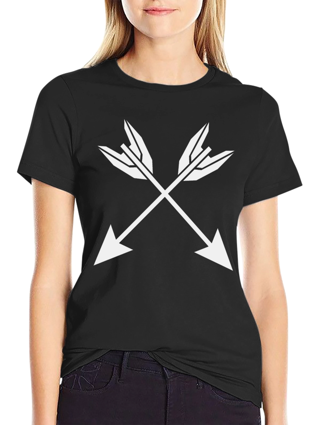 Crossed Arrows Graphic Black T-Shirt