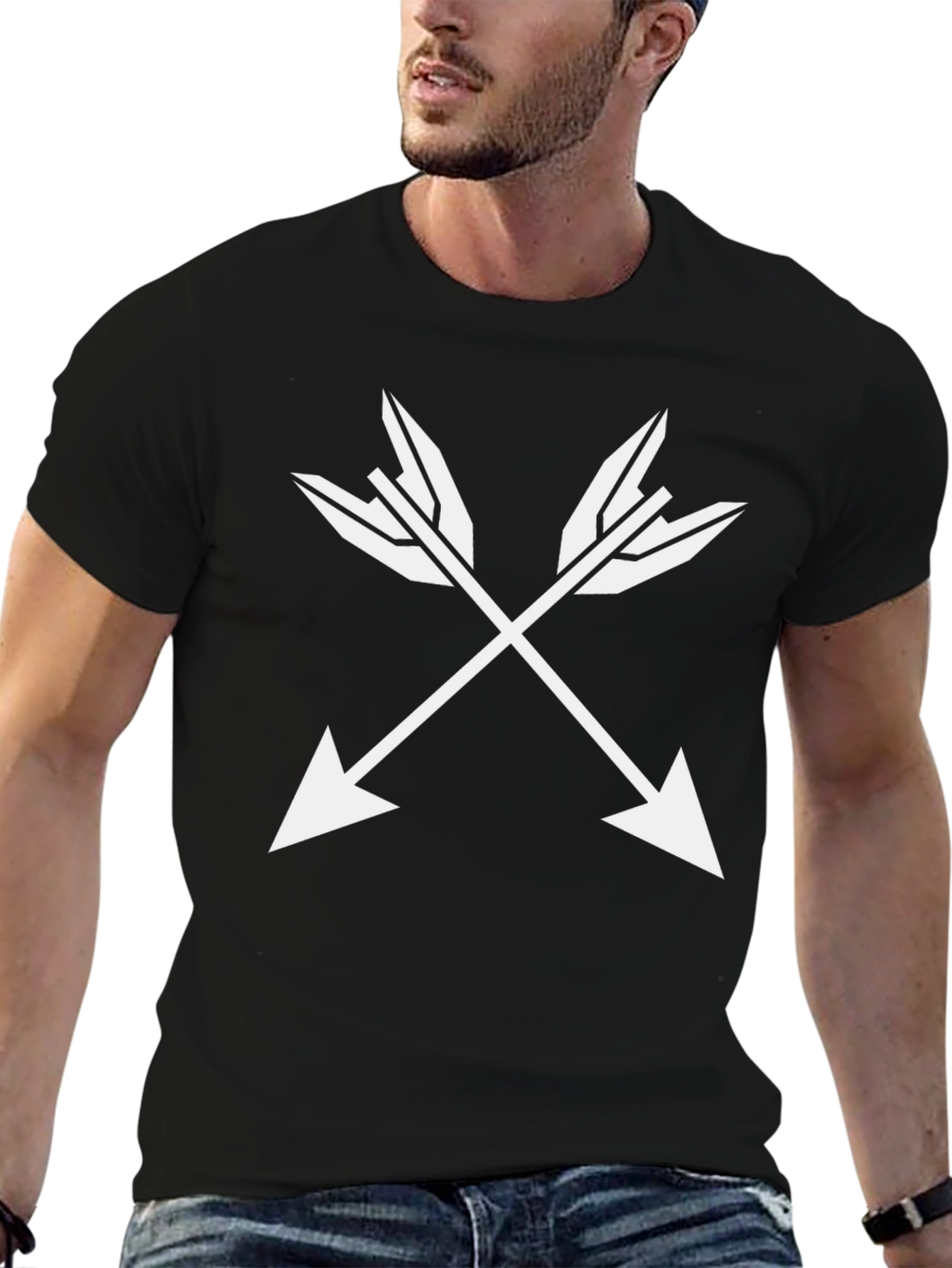 Crossed Arrows Graphic Black T-Shirt