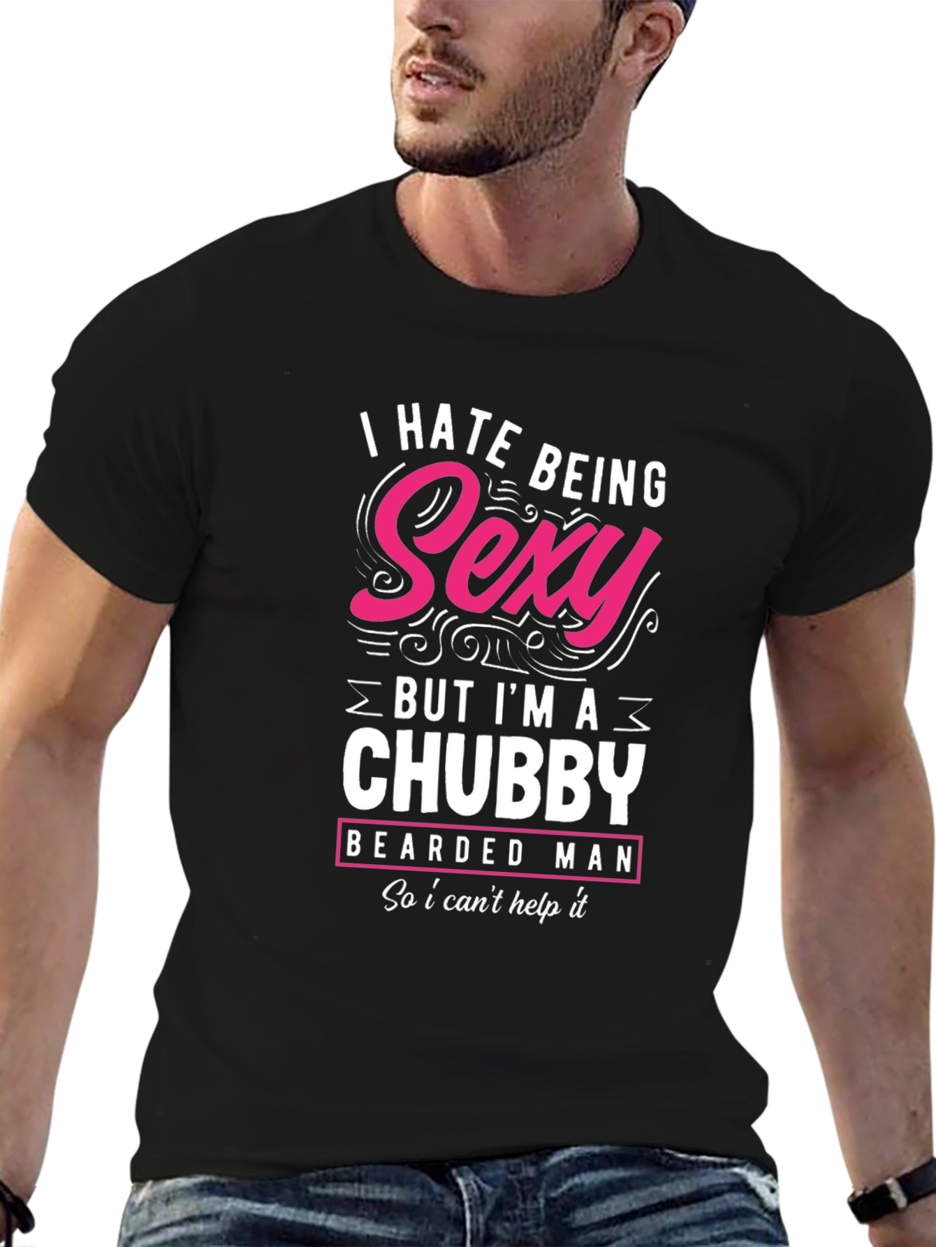 Funny Chubby Bearded Man T-Shirt