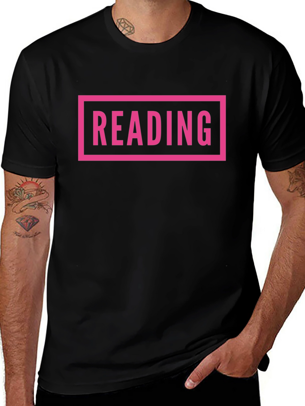 Reading T-Shirt - Black Tee with Graphic