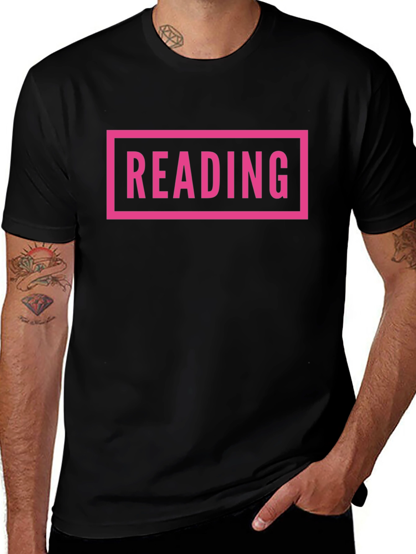 Reading T-Shirt - Black Tee with Graphic