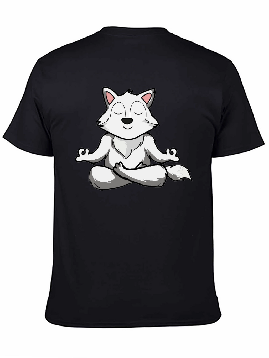Meditating Wolf T-Shirt - Zen Animal Graphic Tee