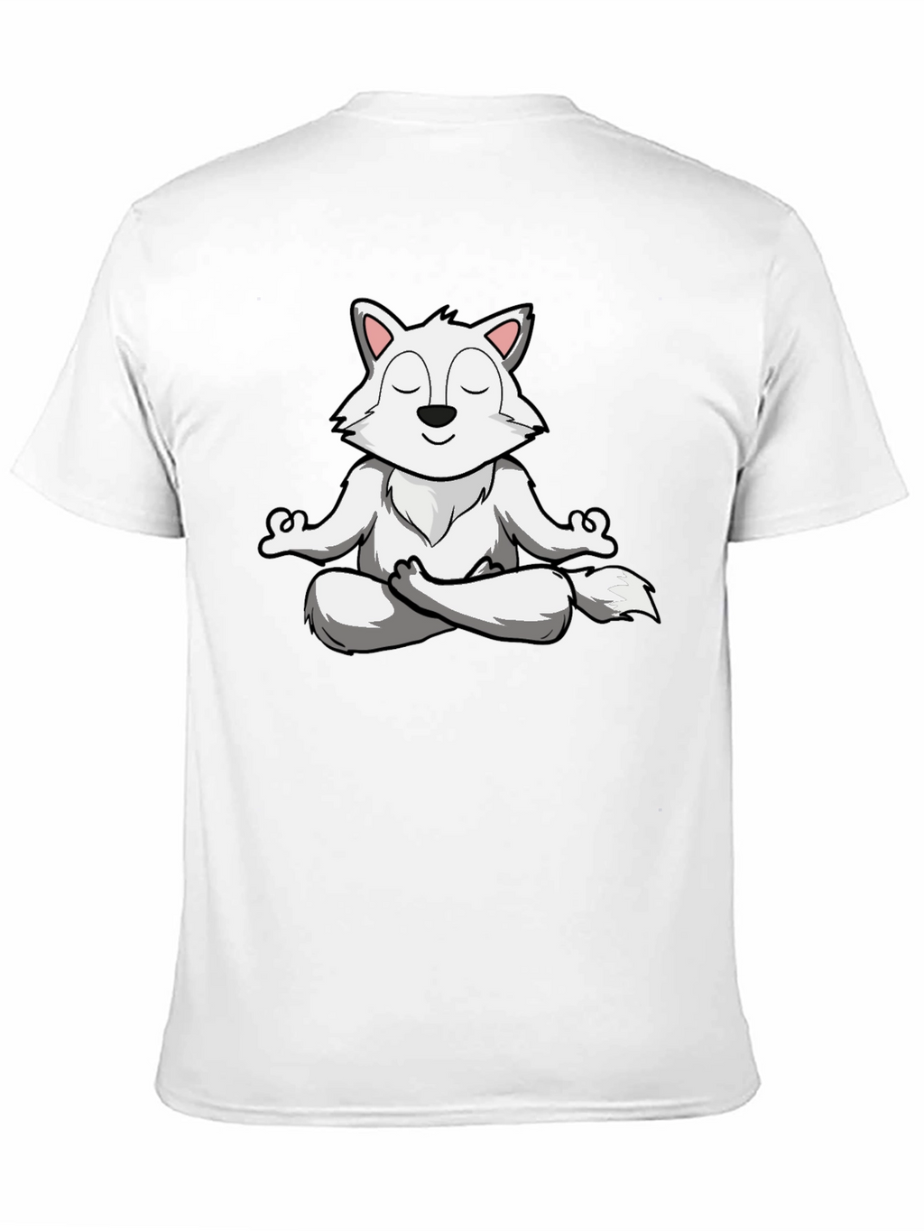 Meditating Wolf T-Shirt - Zen Animal Graphic Tee
