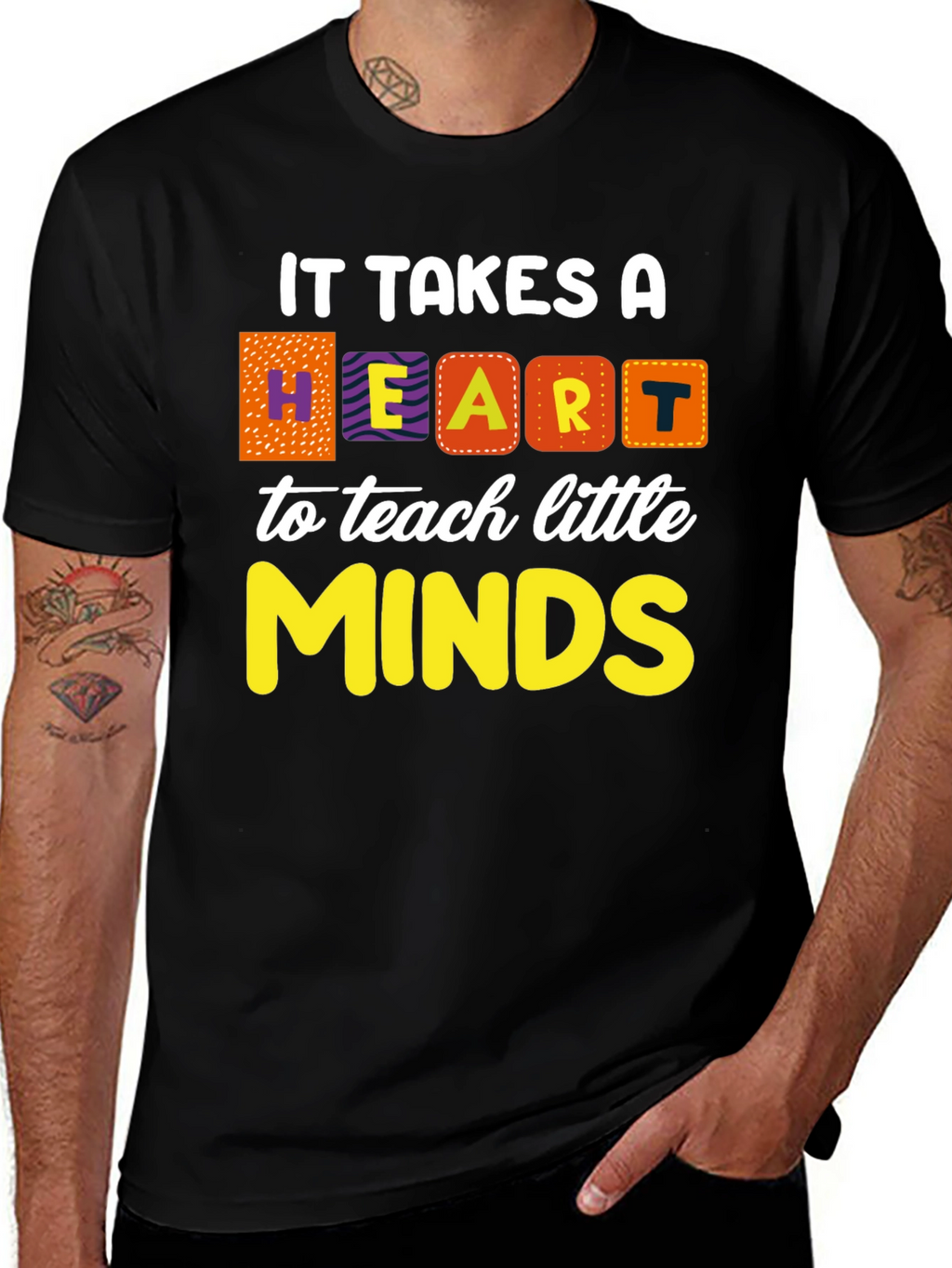 Heart to Teach Minds Teacher T-Shirt