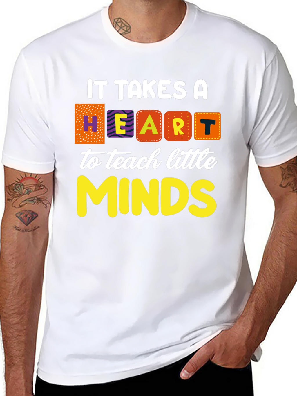 Heart to Teach Minds Teacher T-Shirt
