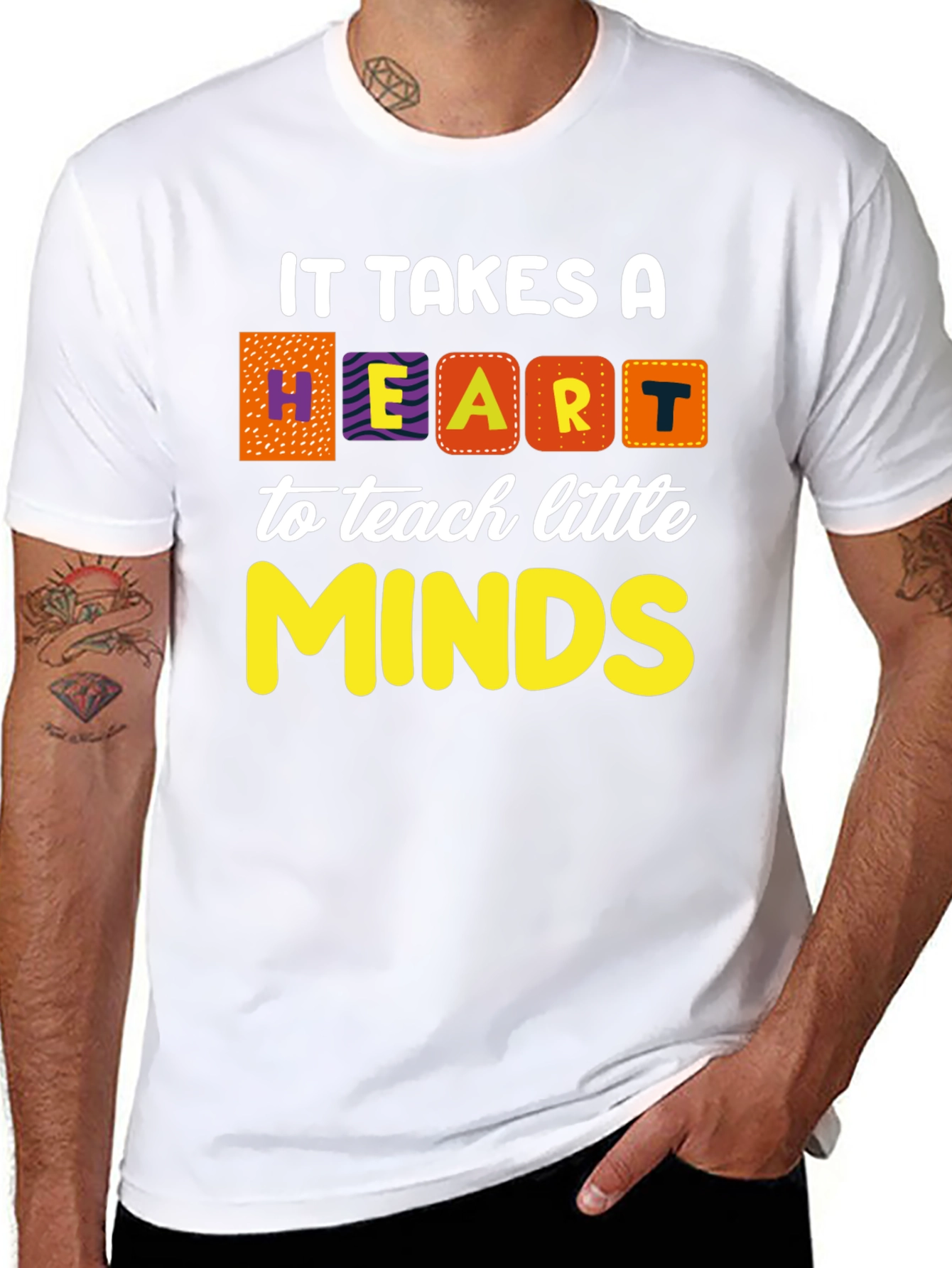 Heart to Teach Minds Teacher T-Shirt