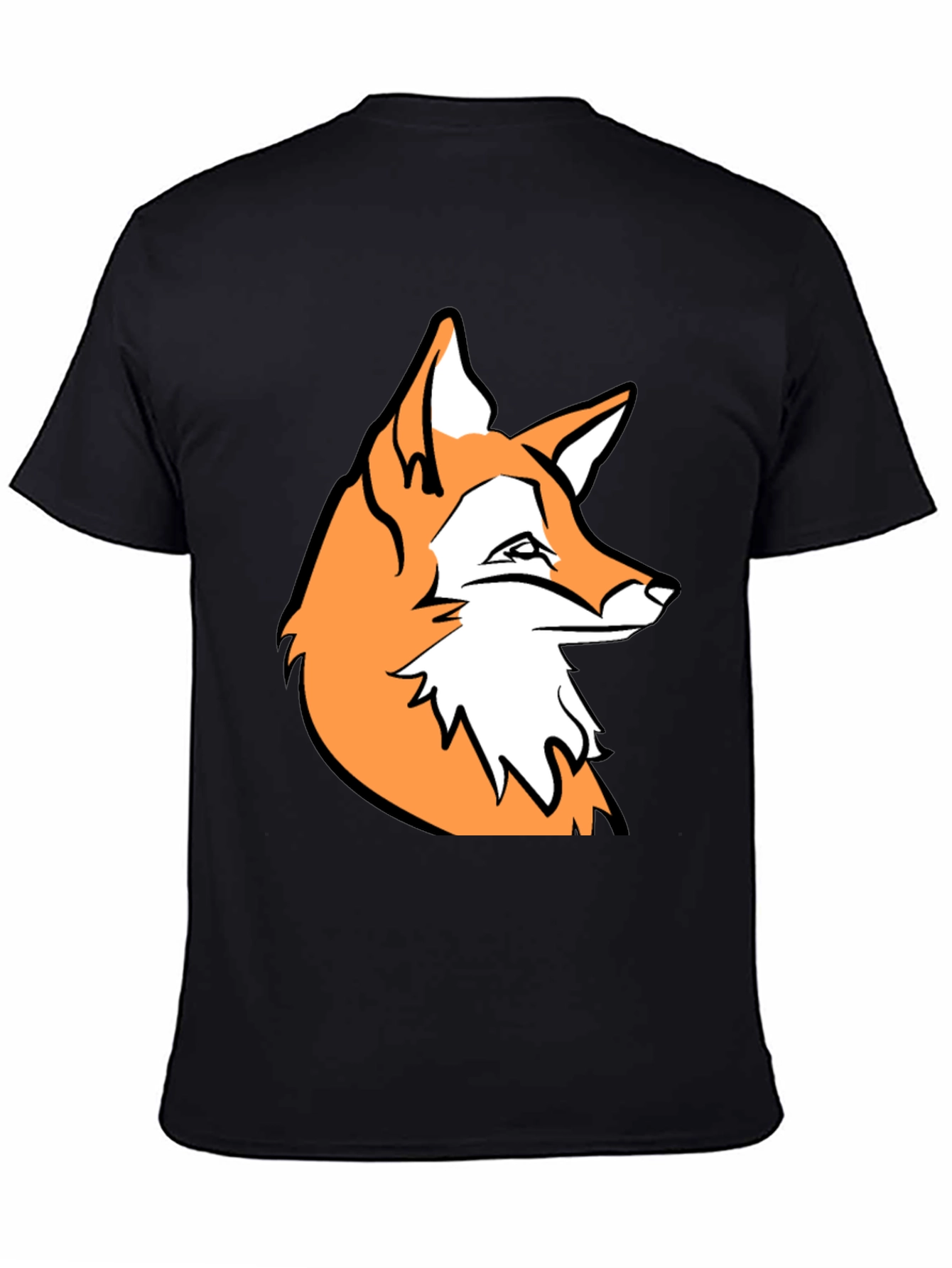 Fox Graphic Black T-Shirt - Stylish Casual Wear