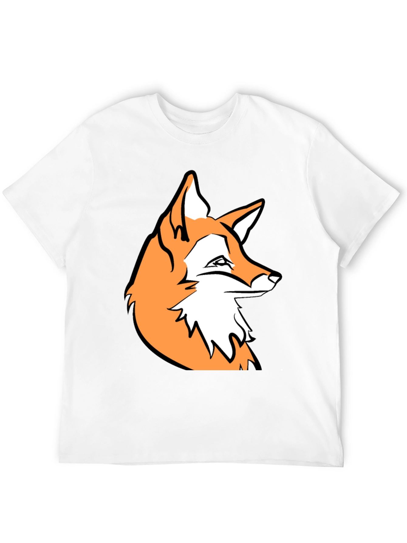 Fox Graphic Black T-Shirt - Stylish Casual Wear